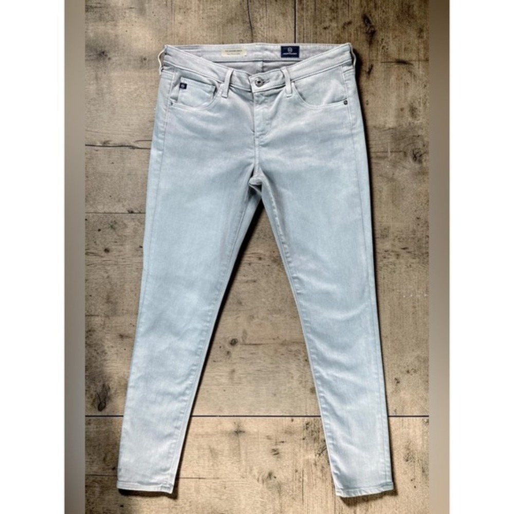 AG Adriano Goldschmied "Legging Ankle" Super Skinny Jeans Gray Women's Size 28R